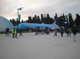 44-decoracion vinilo impreso full color stand aerolineas argentinas